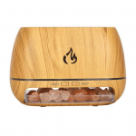 Lauaarvuti &otilde;huniisutaja eeterlike &otilde;lide hajuti RGB v&auml;rvilise valgusega realistliku leegiefektiga kolm-&uuml;hes l&otilde;hnahajuti soolakivilamp