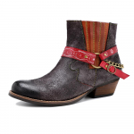 Naiste kingad Ehtsast nahast sandaalid Moodsad ja elegantsed reljeefsed retrov&auml;rvi k&auml;sitsi maalitud k&otilde;rge kontsaga kingad 36