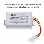 Alalisvoolu 48V-96V kuni 12V-10A 120W elektriauto akukapi muundur os