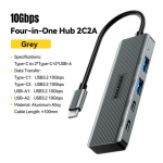 Essager 4 &uuml;hes Type C kuni USB jaotur 4 porti USB3.2 Gen 2 kaasaskantav kiire jaguri adapter Macbook Pro arvuti tarvikute jaoks 4 in 1(2 USB-A+2 Type-C) hall