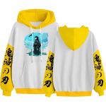 Tokitou Muichirou Demon Slayer tr&uuml;kitud pusad Kawaii Trend Prinditud suures suuruses kapuutsiga topid Talvise soojad mugavad dressipluusid XS