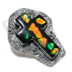 Dichroic Glass Gemstone 925 Sterling Silver Jewelry Gift Pendant 2.56 h9n71