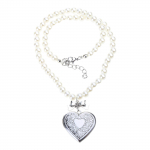 Mood Heart Bowknot Ripats Kaelakee Sweet Pearl Chain Clavicle kett Choker Kaelakee Statement Ehted Kaela kett