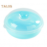 Bagel Container Round Sandwich Box Bagel Keeper Holder Bread Storage Box Bagel Saver Container for Home Kitchen Bagel Carrying Case with Airtight Lid roosa