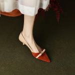 mood 2024 kevad uus elegantne temperamendiga v&auml;rvide sobitamine paelaga naiste kingad keskmise kontsaga terava ninaga madala s&auml;&auml;rega &uuml;hekordsed kingad naistele 34 must