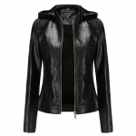 Talvine soe naiste l&uuml;hike mantel Nahkjakk T&otilde;mblukuga topid Mantel V&auml;lisriided S punane