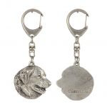 Leonberger - Silver-plated key ring with dog, handbag decoration, backpack pendant by Art-Dog brand