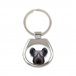 Silky Terrier - geometric keychain with a photo and the inscription Art-Dog