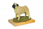 Pug - painted figurine, statue, figure, made by the artist, brand Art-Dog
