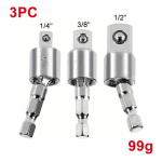 3 tk 360&deg; elektriline puur&otilde;hu kruvikeeraja &uuml;mbris universaalne adapter kuusnurkne k&auml;epide nelinurkse peaga p&ouml;&ouml;rleva adapteri &uuml;hendusvarda t&ouml;&ouml;riist