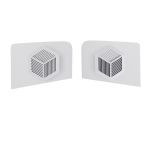 PS5 &otilde;hukese konsooli esipaneeli kate, vasak ja parem &uuml;lemine kattekiht, valge asendusk&uuml;lje &uuml;mbris koos jahutusavadega, tolmukindlad ABS-katteplaadid Package:22.5*16.8*3.6cm valge