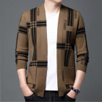 Cardigan meeste kampsun jakk, s&uuml;gis, uus Korea versioon Mood Trend Splicing Kootud ilus jakk Meeste topp M