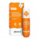 The Derma Co. 1% Hyaluronic Quick-Absorbing Sunscreen Spray |Hyaluronic Acid & Vitamin E | SPF 50 & PA++++ | Face & Body | All Skin Types-100 ml