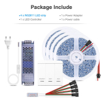 5M10M LED-riba komplekt WS2811 IC Horse Race voolav LED-riba valgusti 24V 120leds/m pikslitega jooksvat vett taga ajav painduv teip koduruumide kaunistamiseks 4PCS-5M Set soe valge v&auml;rv