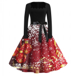 Naiste mood ruudukujulised vabaaja &otilde;hukesed j&otilde;ulutr&uuml;kiga pikkade varrukatega kleidid L must