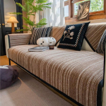 S&uuml;giskodu libisemiskindel triibuline diivanipadi Diivani kattematt &Scaron;enill Slipcover Funda diivanimatt 70X70cm 1pc