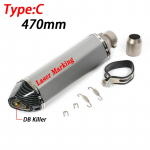 470 mm universaalne mootorratta v&auml;ljalasketoru summuti modifitseeritud summutitoru koos BD Killer eemaldatava summutiga Ninja400 Z250 R1 jaoks Type A