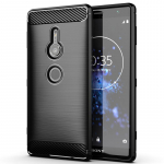 Kaitsev telefoni kate Sony Xperia XZ2 p&otilde;rutuskindlate silikoon&uuml;mbriste jaoks Sony Xperia XZ2 paindlikule TPU kummist &uuml;mbrisele Coque Fundas Sony Xperia XZ2 must