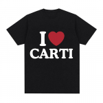 I Love Playboi Carti Print T-s&auml;rk L&otilde;bus R&auml;ppar Hip Hop Meeste Naiste riided Suured T-s&auml;rgid Mood vabaaja puuvillased T-s&auml;rgid Topid S must