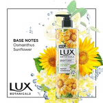 Lux Botanicals kehapesuvedelik, p&auml;evalill ja aloe vera, du&scaron;igeel naistele, 100% looduslikud ekstraktid, annab s&auml;rava naha, parabeenivaba, 450 ml