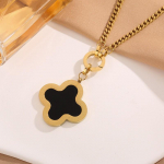 Neljaleheline titaanist terasest kampsunikett, kerge luksuslik kaelakee, mitmek&uuml;lgsed kampsunitarvikud