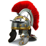 Rooma ohvitseri tsenturioni kiiver - 18 gabariidiga terasest kingitus cosplay'ks LARP-i jaoks