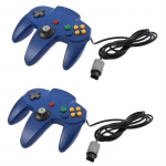 2PCS Contr&ocirc;leurs manettes de jeu joystick pour Nintendo 64 N64 Syst&egrave;me bleu profond Pad pour Mario Kart