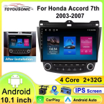 Traadita CarPlay Android Auto Raadio Honda Accord 7 2003 - 2008 jaoks Auto Multimeedia GPS 2-DIN autoradio 4-core 2GB+32GB blue