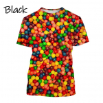 Summer Candy Chocolate Casual 3D Printing T-s&auml;rgid Unisex Meeste ja Naiste Mood Riided Streatwear T-s&auml;rgid XL