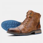 Moodne Luksusbr&auml;nd Meeste Chelsea Saapad Moodsad K&otilde;rged Nahast Saapad Retro Pahkluusaapad Meestele Platvormiga T&ouml;&ouml;riistasaapad L&uuml;hikesed Saapad Botas Hombre 7