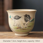 130 ml Traditsiooniline Hiina T&auml;htkuju teetass 12 loomam&auml;rgiga Kung Fu teekomplekt Portselanist sake tass Piiritusveiniklaas Vintage teen&otilde;u kingitus approx.130ml