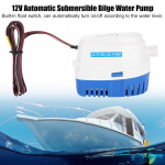 12V 1100GPH Automaatne paadi pilsipump Sukeldatav paadi pilsiveepump Automaatne ujukil&uuml;litiga paadile, karavanile, matkaautole CHINA