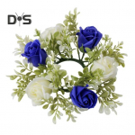 Kunstlik roosik&uuml;&uuml;nalde s&otilde;rmus sammask&uuml;&uuml;nlad rohelus lillep&auml;rg Hooajaline k&uuml;&uuml;nlas&otilde;rmus pulmade keskse p&uuml;hadekaunistusega kuninglik sinine v&auml;rv