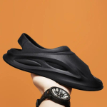 Moodsad Pehmed Sandaalid 2024 Moodsad Klounid Meeste Kingad Elegantne Odavad Kingad Likvideerimiss stiilis Eva K&otilde;rge Kvaliteet Trend Pvc Meeste Sandaal 45 black
