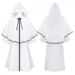Halloweeni surmav&otilde;lur Mantel Cosplay kost&uuml;&uuml;m Munk Kapuutsiga hommikumantlid Keem Vend Keskaegne Renessanss Preester Lapsed T&auml;iskasvanud XXL valge