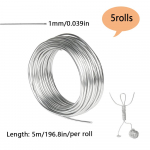 5 rulli roostevabast terasest traat k&otilde;va traat t&auml;isk&otilde;va traat 0,3&ndash;3 mm vedruterasest traat 1mmx5m-5rolls