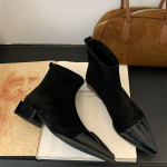 Naiste Terava Ninaga Pahkluusaapad Keskmise Kontsaga Suede Kingad Talv 2025 Trend Uued Seksikad Elegantse Kontori Kingad Moodsad Kingad Botas Mujer 35 must