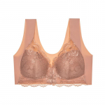 M-5XL suuruses Push Up rinnahoidja Seksikas pitsist rinnahoidja naistele, juhtmevaba lukuga esirinnahoidja, suur rinnahoidja aluspesu n&auml;htamatu seljata bralette M pruun