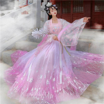 Sequins Gradient S&auml;delevad Naised Hanfu Traditsiooniline Hiina kleit ballile pidulik s&uuml;nnip&auml;eva j&otilde;ulukingitus XL