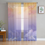 Taevapilved &Otilde;hukesed Kardinad Elutoa Kaunistamiseks Aknakardinad K&ouml;&ouml;gile T&uuml;ll Voile Organza Kardinad W135 x H115cm x1