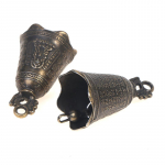 2 tk antiikne kell Hiina mini messingist vasest skulptuur Pray Guanyin Bell one size