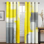 Odavad abstraktsed geomeetrilised punased moodsad aknakardinad elutoale magamistoale vannitoale, k&ouml;&ouml;giuksele, kodukaunistused, 2 t&uuml;kki (75W166H)x2(CM)&Rod Pocket orange