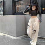 T&auml;navar&otilde;ivad Hip Hop Heart Dressip&uuml;ksid Naiste Oversize Lahti K&otilde;rge V&ouml;&ouml;kohaga Bloomers Kevad L