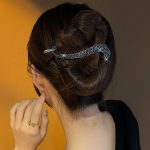 1 tk Juuste aksessuaarid Rhinestone klambrid Ebaregulaarsed Naiste Trendikad juukseklambrid T&uuml;drukute k&uuml;&uuml;nistega peakate Korea juuksen&otilde;el must