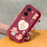 Pehme silikoonist ruudukujulise redeli mustriga telefoni&uuml;mbris, t&auml;ielikult kattev, kaamera p&otilde;rutuskindel kaitse, kummist &uuml;mbris Vivole Vivo Y78 5G valge