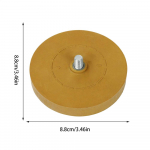 Kummist kustutusratas, pehme kustutusratas, tugeva struktuuriga kleebiste eemaldaja autode v&auml;rvimis-, klaasi- ja metallist autode kosmeetikapoodidele kollane