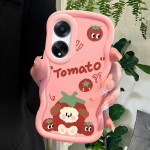 V&auml;rvitud muster Big Wave Edge pehme silikoon materjal Macaron telefoni &uuml;mbris p&otilde;rutuskindel kaitsev kummist &uuml;mbris OPPO Reno Realme jaoks OPPO Reno6 Z 5G valge