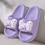 Naiste moodsad paksu tallaga sussid 2024. aasta suvel, uued pehme p&otilde;hjaga vannitoa libisemisvastased ja kulumiskindlad rannajalatsid liblikas&otilde;lm 36-37 lilla