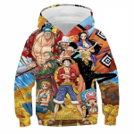 One Piece Hoodie Laste kapuutsiga dressipluus Anime Luffy Hoodie Laste riided Poisid T&uuml;drukud Pikkade varrukatega S&uuml;gisene soe Pullover vabaaja topid M