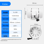 V&otilde;imas vaikne v&auml;ljat&otilde;mbeventilaator k&ouml;&ouml;ki ja vannituppa, 6-tolline ventilatsiooniventilaator Remote Control Single Speed white